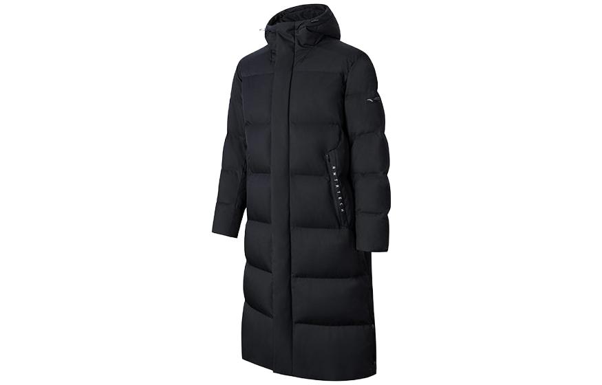 Anta Training Series  Black Long Down Jacket with Four-Way Snow Resistance. 952347905-3