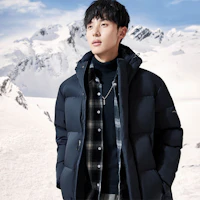 Purchase Anta Training Series Black Long Down Jacket with Four-Way Snow Resistance. 952347905-3