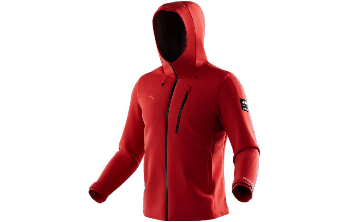 Anta Training Series  Red Waterproof Breathable Hooded Jacket. 152347635-5