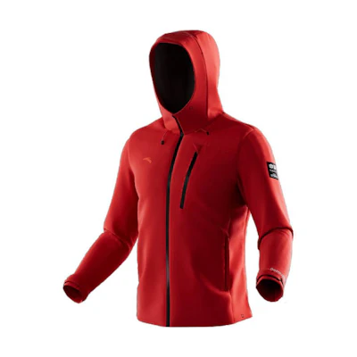 Anta Training Series Red Waterproof Breathable Hooded Jacket. 152347635-5