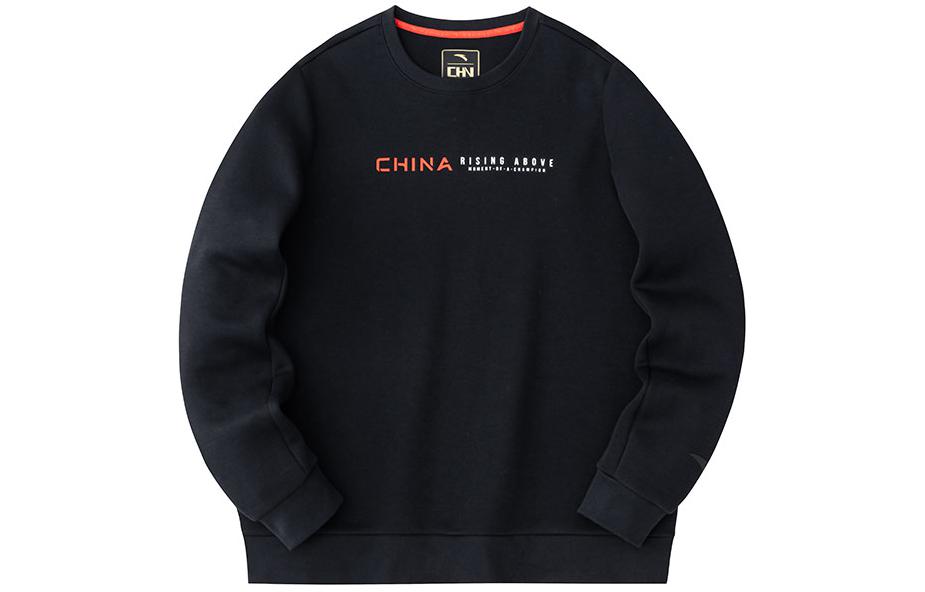 Anta Training Series Basic Black Crewneck Pullover Sweatshirt 152417717-4