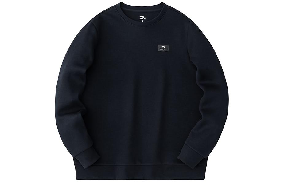 Anta Training Series Basic Black Minimalist Pullover Crewneck Sweater 152417734-4