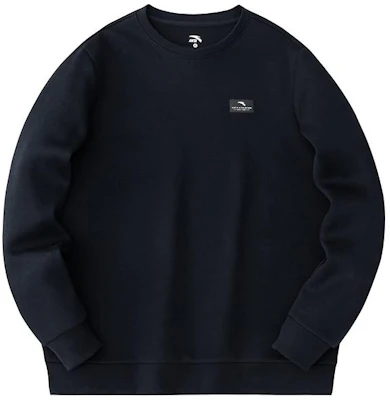 Anta Training Series Basic Black Minimalist Pullover Crewneck Sweater 152417734-4 Buy Anta Training Series Basic Black Minimalist Pullover Crewneck Sweater 152417734-4