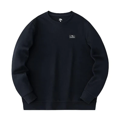 Anta Training Series Basic Black Minimalist Pullover Crewneck Sweater 152417734-4