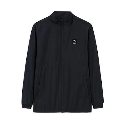 Anta Training Series Basic Black Zip-Up High Collar Thick Jacket 152347609-2