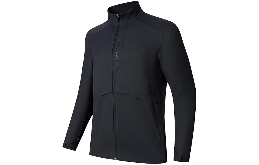 Anta Training Series Basic Black Zip-Up High Collar Jacket 152417603-3