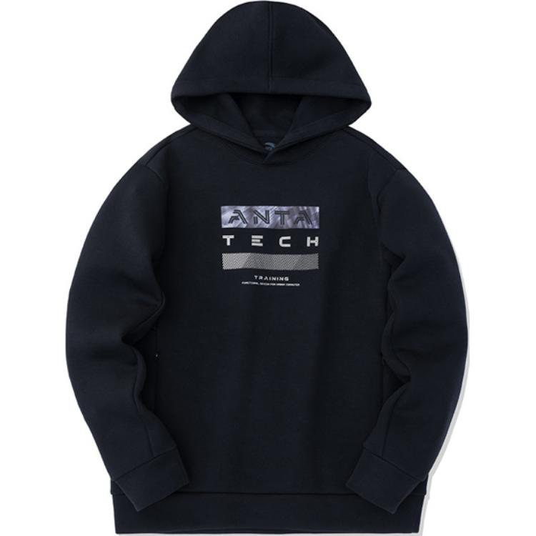 Anta Training Series Black Casual Loose Fit Sports Sweatshirt 152317740-3