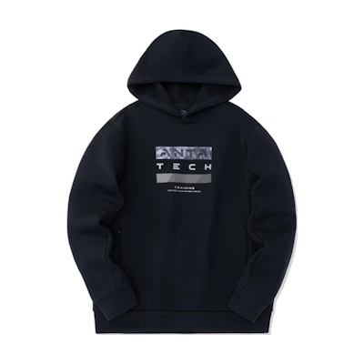 Anta Training Series Black Casual Loose Fit Sports Sweatshirt 152317740-3