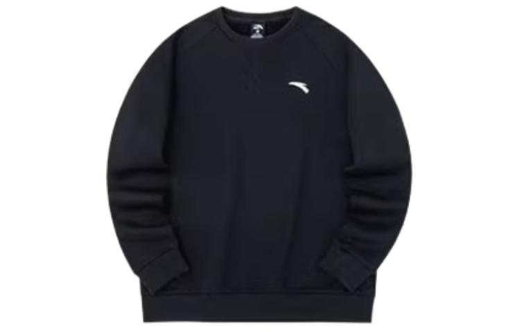 Anta Training Series Black Crewneck Fleece Pullover Sweatshirt A92203-2
