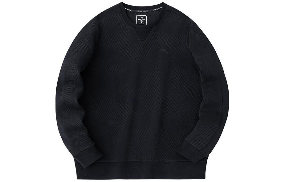 Anta Training Series Black Crewneck Pullover Casual Sweatshirt 152417704-3