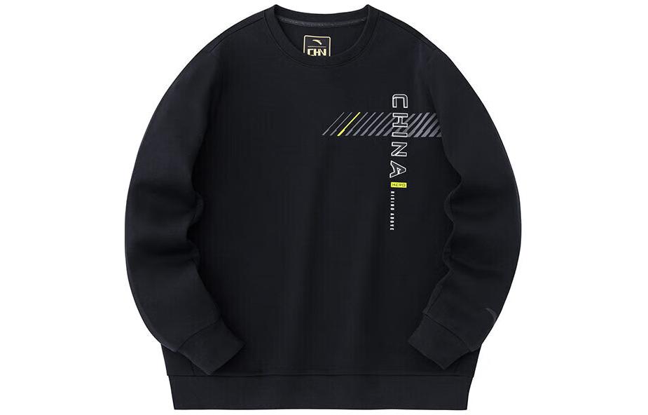 Anta Training Series Black Crewneck Pullover Sweatshirt Casual Wear 152417744-3