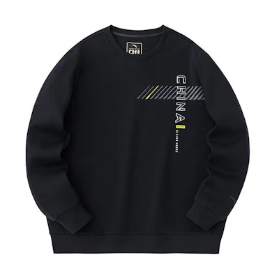 Anta Training Series Black Crewneck Pullover Sweatshirt Casual Wear 152417744-3