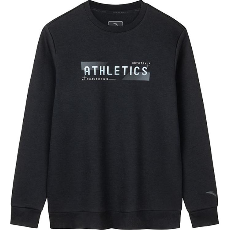 Anta Training Series Black Crewneck Sweatshirt - Breathable & Versatile 152447745-4