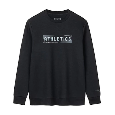 Anta Training Series Black Crewneck Sweatshirt - Breathable & Versatile 152447745-4