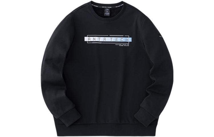 Anta Training Series Black Fleece Pullover Crewneck Sweatshirt 152347710-4