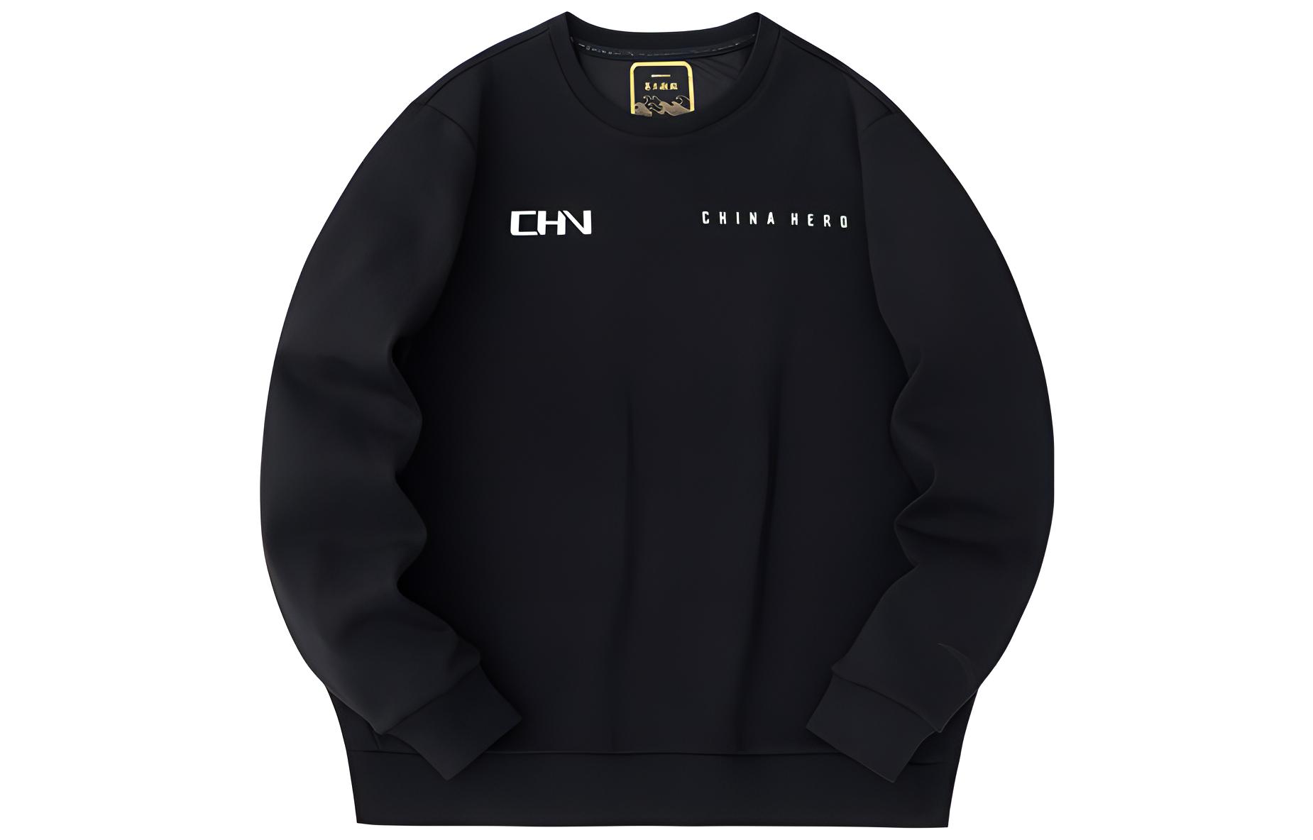 Anta Training Series Black Fleece Pullover Sweatshirt 152347732-3