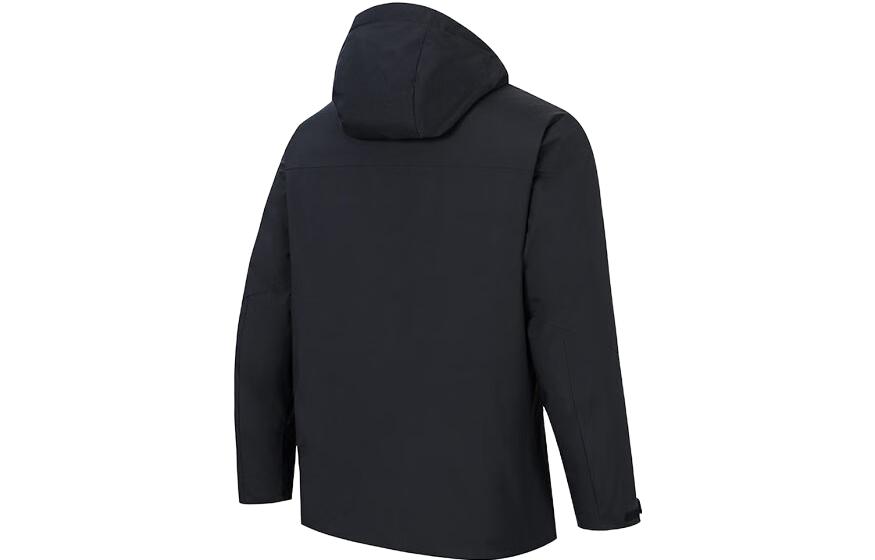 Lookbook 安踏訓練系列黑色連帽拉鍊拼接外套 152347958-4