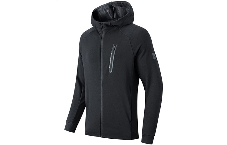 Anta Training Series Black Hooded Long-Sleeve Casual Jacket 152147711-5