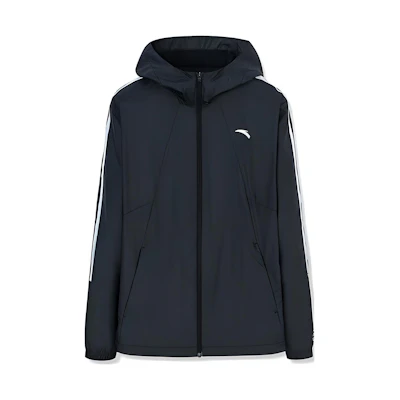 Anta Training Series Black Hoodie Jacket with Logo Print 152317607-2