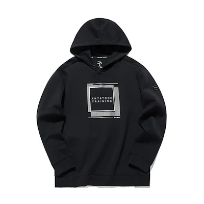 Anta Training Series Black Hoodie with Letter Print Casual Design 152137720-4
