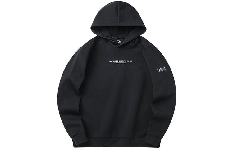 Anta Training Series Black Hoodie with Logo Print on Back 952217703-5