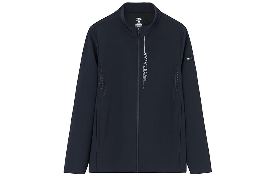 Anta Training Series Black Knit Jacket with Letter Print 152337712-2