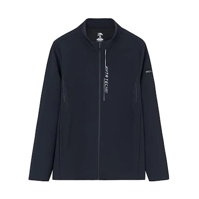 Anta Training Series Black Knit Jacket with Letter Print 152337712-2