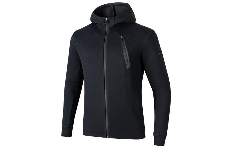 Anta Training Series Black Knitted Casual Hooded Jacket 152317733-5