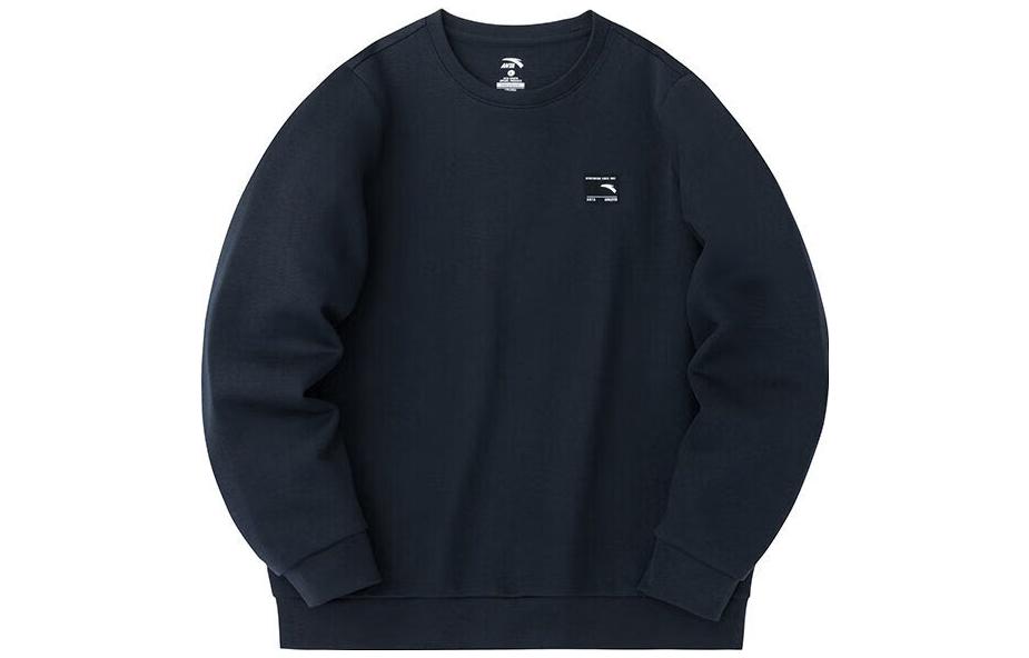 Anta Training Series Black Logo Printed Pullover Casual Sweatshirt 152347742-3