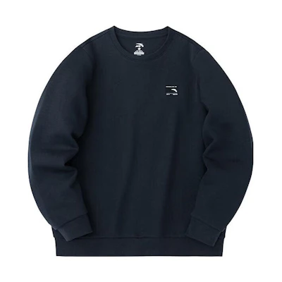 Anta Training Series Black Logo Printed Pullover Casual Sweatshirt 152347742-3