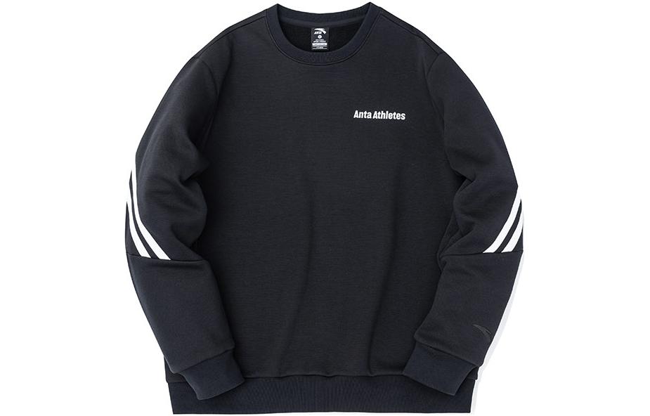 Anta Training Series Black Logo Pullover Long-Sleeve Sweatshirt 152247728-3