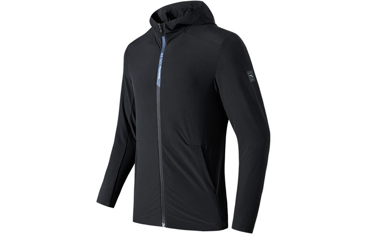 Anta Training Series Black Loose-Fit Hooded Woven Sports Jacket 152137602-3