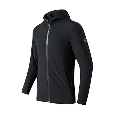 Anta Training Series Black Loose-Fit Hooded Woven Sports Jacket 152137602-3