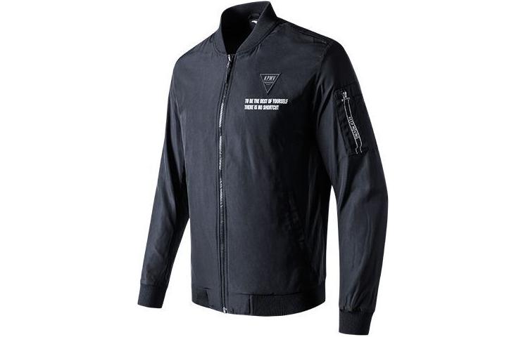Anta Training Series Black Outdoor Zip-Up Sports Jacket 95817641-3