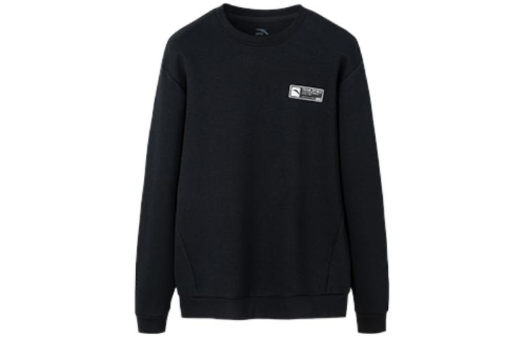 Anta Training Series Black Pullover Long-Sleeve Sweatshirt with Logo Patch 152247727-3