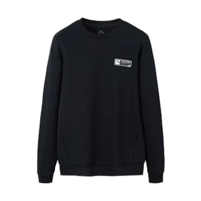 Anta Training Series Black Pullover Long-Sleeve Sweatshirt with Logo Patch 152247727-3