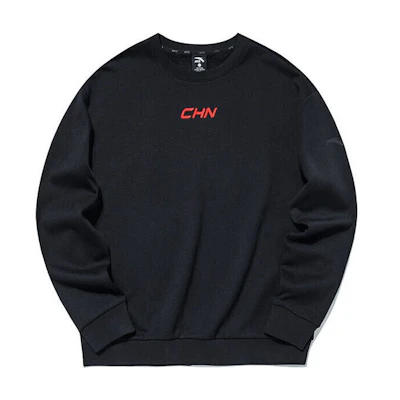 Anta Training Series Black Pullover Sweatshirt - Breathable & Fleece-Lined 952137742-2