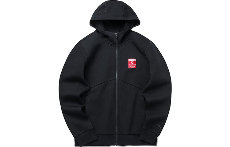Anta Training Series Black Thick Knit Hoodie Jacket Casual Sportswear 152147723-2