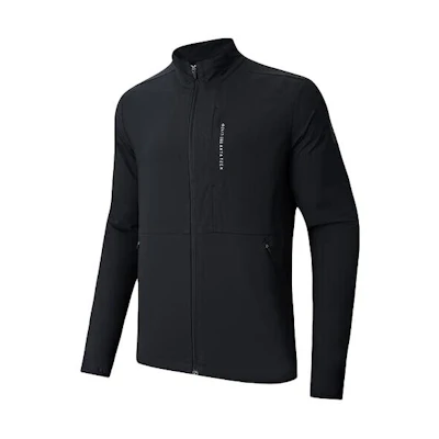 Anta Training Series Black Water-Resistant UV Protection Woven Jacket for Men 952417603-4