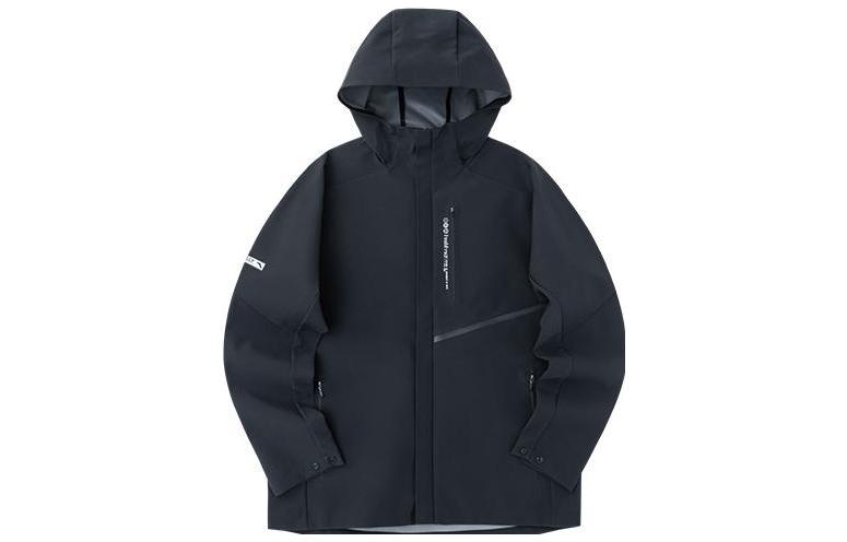 Anta Training Series Black Waterproof Hooded Jacket 952237603-3