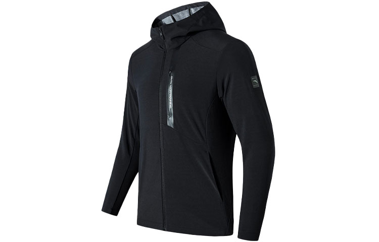 Anta Training Series Black Woven Hooded Jacket 152137605-2