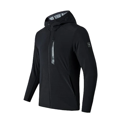 Anta Training Series Black Woven Hooded Jacket 152137605-2