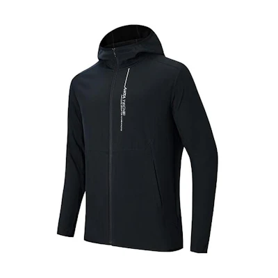Anta Training Series Black Zip-Up Hoodie Jacket 952347601-4