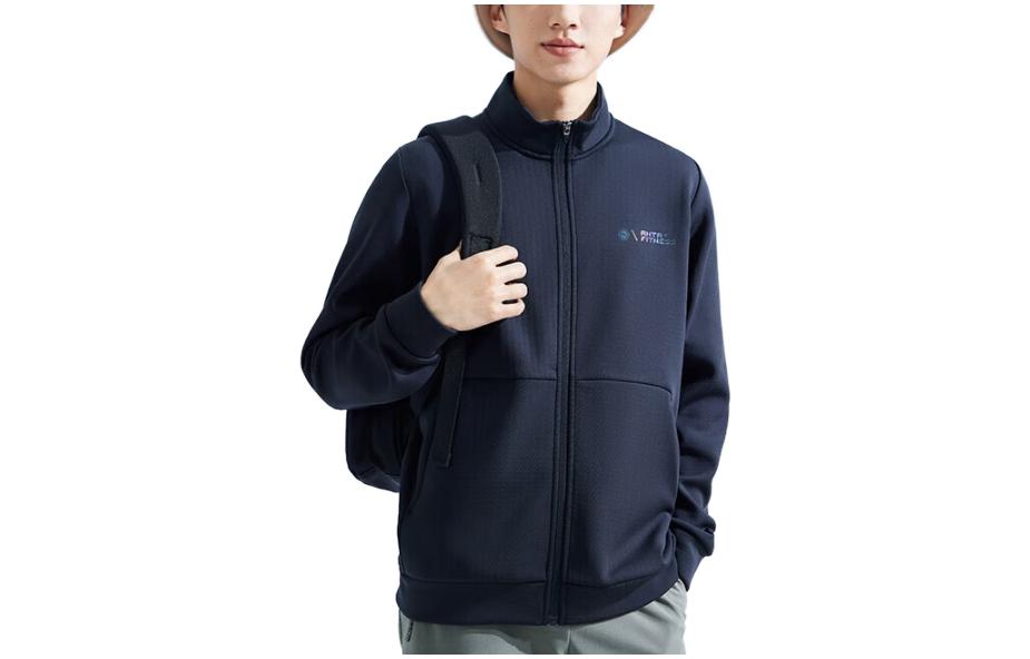 Anta Training Series Black Zip-Up Long-Sleeve Sweatshirt 952337708-3