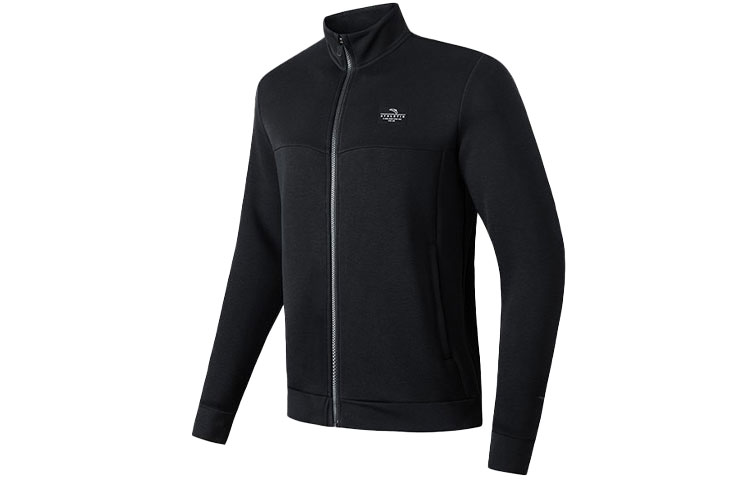Anta Training Series Black Zip-Up Long-Sleeve Woven Jacket 152217731-3