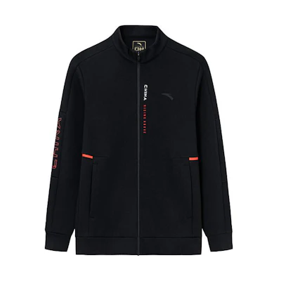 Anta Training Series Black Zip-Up Running & Fitness Jacket 152417745-4