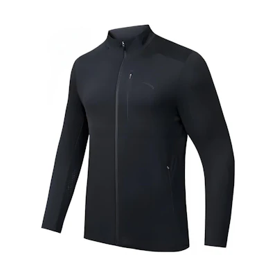 Anta Training Series Black Zip-Up Stand Collar Sports Jacket 152427702-3