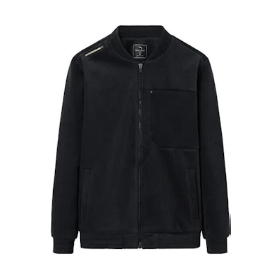 Anta Training Series Black Zip-Up Thick Woven Jacket 152347631-2