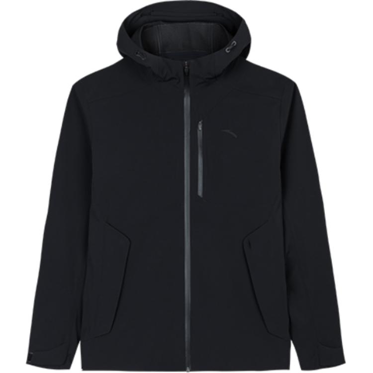 Anta Training Series Black Zip Hoodie Jacket - Breathable and Comfortable 152437614-3
