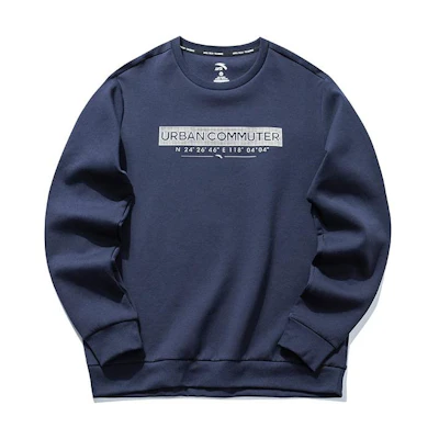 Anta Training Series Blue Crewneck Sweatshirt with Logo Print 152117721-2